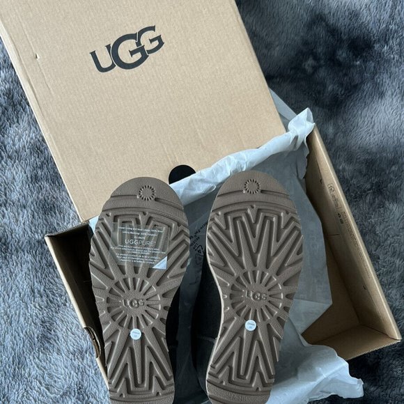 UGG Women’s Slate Classic Femme Mini Wedge Boots Suede Wool Slate 5 36 - Picture 7 of 9